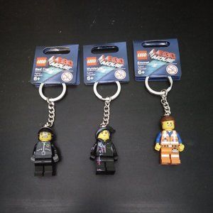 3 Brand New The Lego Movie Keychains
